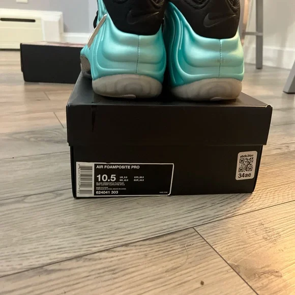 Nike Blue and Black Sneakers with Futuristic Design
